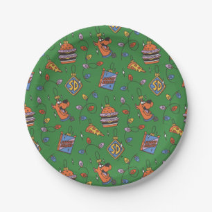 Scooby-Doo Kerst Snack Lichtjes Patroon Papieren Bordje