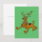 Scooby-Doo Kerstfeestdag Antlers Feestdagenkaart (Voorkant / Achterkant)