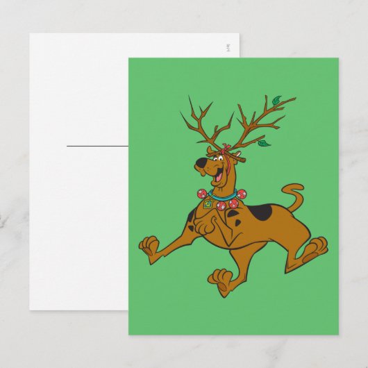 Scooby-Doo Kerstfeestdag Antlers Feestdagenkaart (Voorkant / Achterkant)