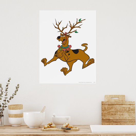 Scooby-Doo Kerstfeestdag Antlers Poster (Keuken)