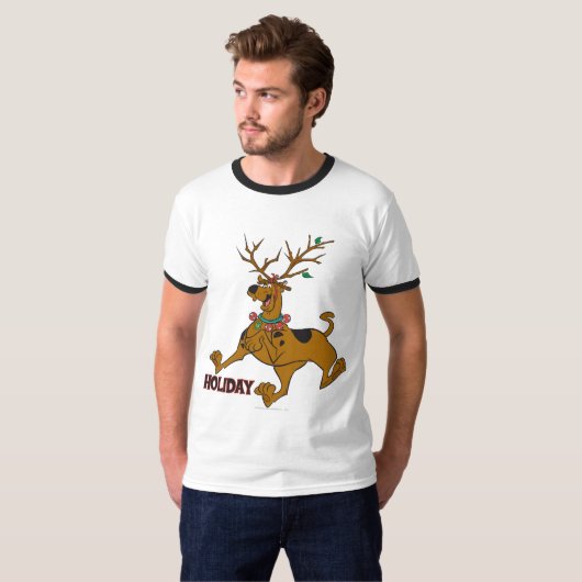 Scooby-Doo Kerstfeestdag Antlers T-shirt (Voorkant volledig)