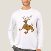 Scooby-Doo Kerstfeestdag Antlers Tri-Blend Shirt (Voorkant volledig)