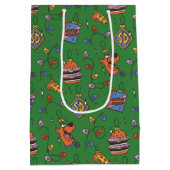 Scooby-Doo Kerstsnack Lichtjes Patroon Medium Cadeauzakje (Achterkant)