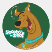 Scooby-Doo Laughing Ronde Sticker (Voorkant)