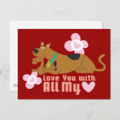 Scooby-Doo "Liefde van je met al mijn hart" Briefkaart (Voorkant / Achterkant)