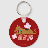 Scooby-Doo "Liefde van je met al mijn hart" Sleutelhanger (Voorkant)