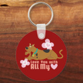 Scooby-Doo "Liefde van je met al mijn hart" Sleutelhanger (Achterkant)