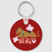 Scooby-Doo "Liefde van je met al mijn hart" Sleutelhanger (Achterkant)