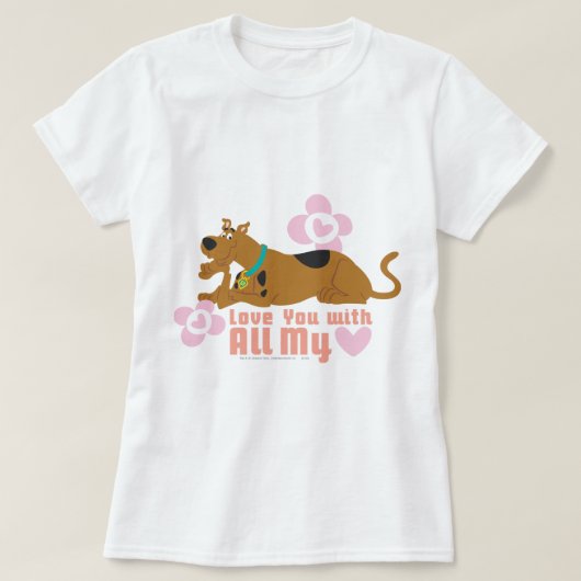 Scooby-Doo "Liefde van je met al mijn hart" T-shirt (Design voorkant)