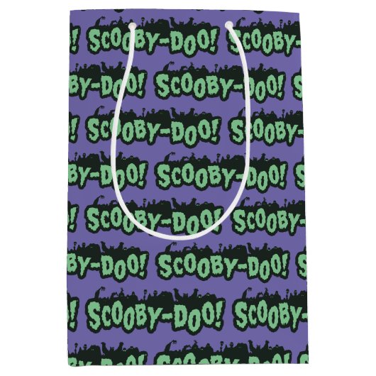 Scooby-Doo! Logo met monster silhouetten Medium Cadeauzakje (Voorkant)