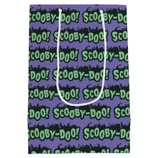 Scooby-Doo! Logo met monster silhouetten Medium Cadeauzakje (Achterkant)
