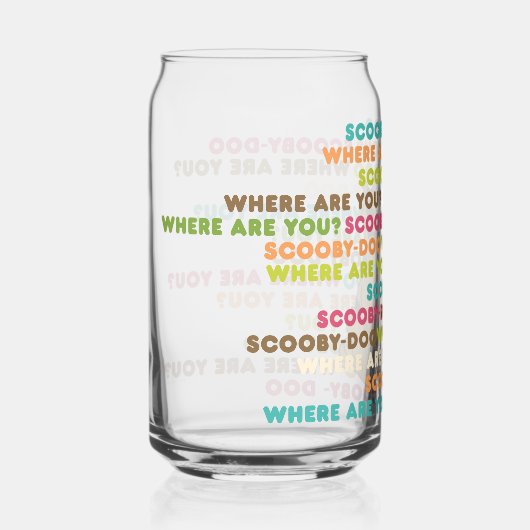 Scooby-Doo loopt "Waar ben je?" Blikvorm Glas (Voorkant)