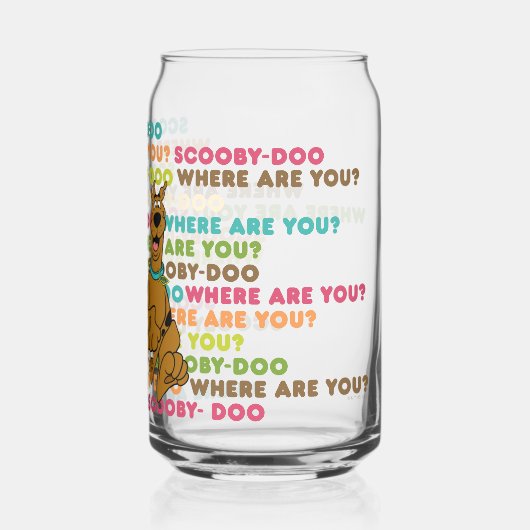 Scooby-Doo loopt "Waar ben je?" Blikvorm Glas (Achterkant)