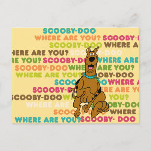 Scooby-Doo loopt "Waar ben je?" Briefkaart