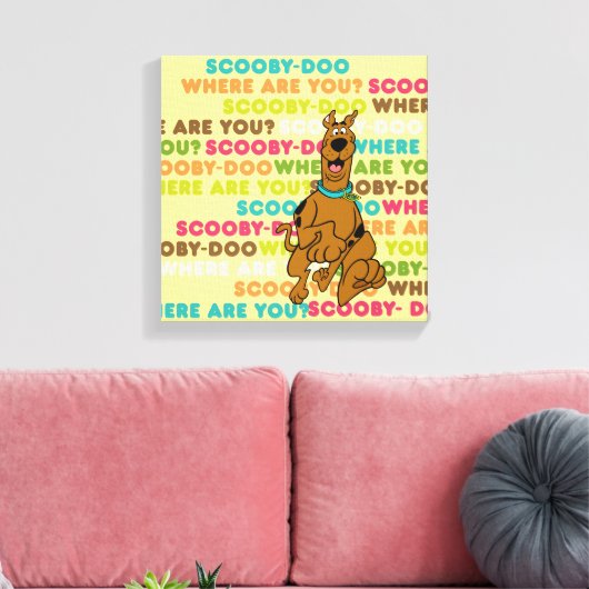 Scooby-Doo loopt "Waar ben je?" Canvas Afdruk (Insitu (Woonkamer))
