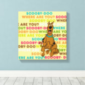 Scooby-Doo loopt "Waar ben je?" Canvas Afdruk (Insitu (Houten vloer))