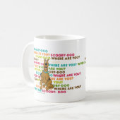 Scooby-Doo loopt "Waar ben je?" Koffiemok (Voorkant links)