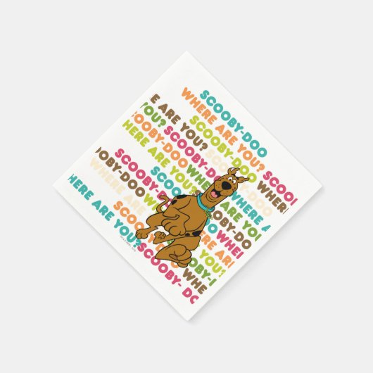 Scooby-Doo loopt "Waar ben je?" Servetten (Hoek)