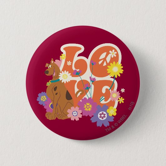 Scooby-Doo "Love" Ronde Button 5,7 Cm (Voorkant)
