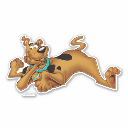 Scooby-Doo Lying Down Sticker (Voorkant)
