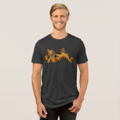 Scooby-Doo Lying Down Tri-Blend Shirt (Voorkant volledig)