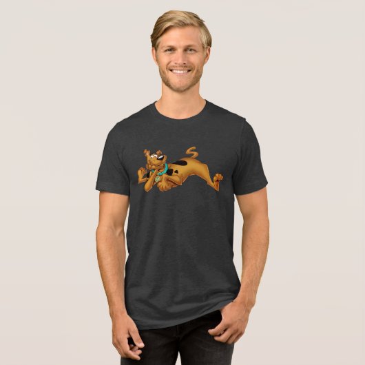 Scooby-Doo Lying Down Tri-Blend Shirt (Voorkant volledig)