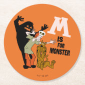 Scooby-Doo | M is voor Monster Ronde Kartonnen Onderzetter (Voorkant)