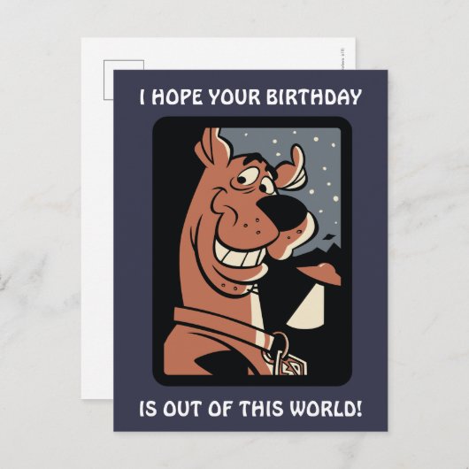 Scooby-Doo met UFO Briefkaart (Voorkant / Achterkant)