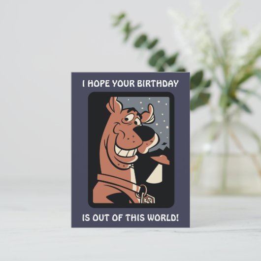 Scooby-Doo met UFO Briefkaart (Staand voorkant)