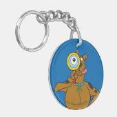 Scooby-Doo met vergrootglas Sleutelhanger (Voorkant Links)