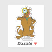 Scooby-doo met vergrootglas sticker (Vel)
