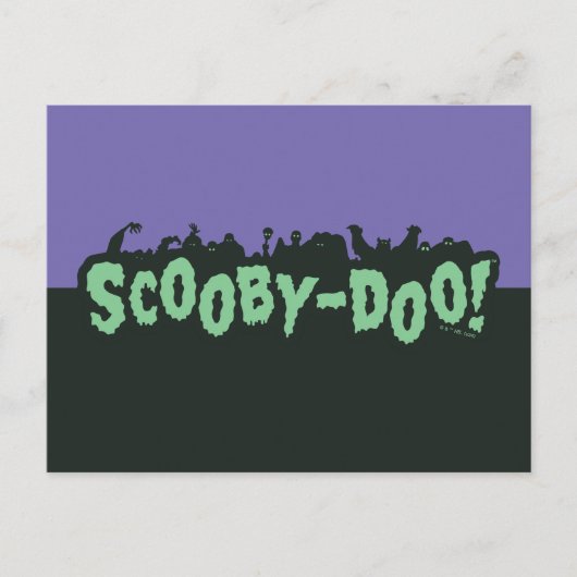 Scooby-Doo! Monster Silhouette Logo Briefkaart (Voorkant)