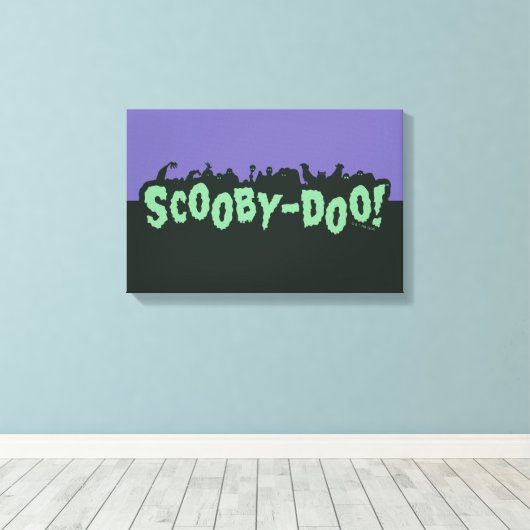 Scooby-Doo! Monster Silhouette Logo Canvas Afdruk (Insitu (Houten vloer))