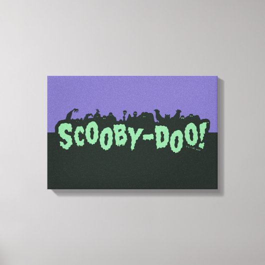 Scooby-Doo! Monster Silhouette Logo Canvas Afdruk (Voorkant)