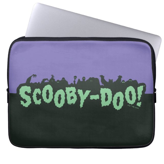 Scooby-Doo! Monster Silhouette Logo Laptop Sleeve (Voorkant)