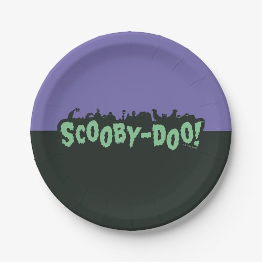 Scooby-Doo! Monster Silhouette Logo Papieren Bordje (Voorkant)