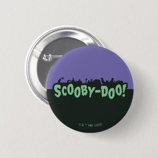 Scooby-Doo! Monster Silhouette Logo Ronde Button 5,7 Cm (Voorkant /achterkant)