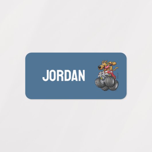 Scooby-Doo Monster Truck | Jouw namen toevoegen Labels (Design 2)