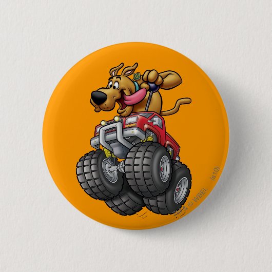 Scooby Doo-Monster Truck Ronde Button 5,7 Cm (Voorkant)