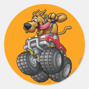 Scooby Doo-Monster Truck Ronde Sticker