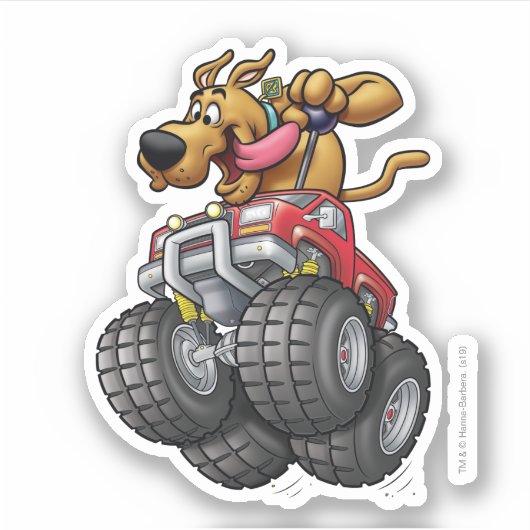Scooby Doo-Monster Truck Sticker (Voorkant)