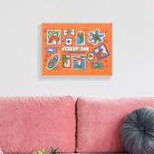 Scooby-Doo Muur van Halloween Lijstframes Canvas Afdruk (Insitu (Woonkamer))