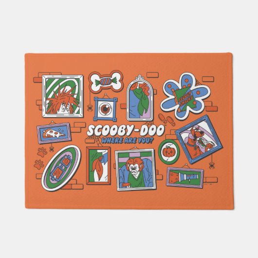 Scooby-Doo Muur van Halloween Lijstframes Deurmat (Voorkant)