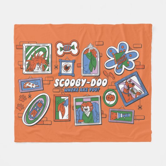 Scooby-Doo Muur van Halloween Lijstframes Fleece Deken (Voorkant (Horizontaal))