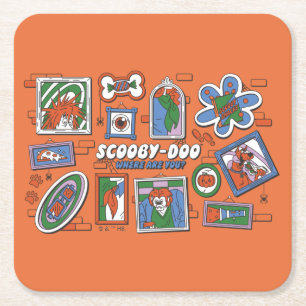 Scooby-Doo Muur van Halloween Lijstframes Kartonnen Onderzetters