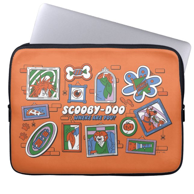 Scooby-Doo Muur van Halloween Lijstframes Laptop Sleeve (Voorkant)