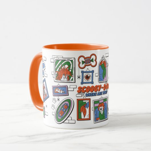 Scooby-Doo Muur van Halloween Lijstframes Mok (Voorkant links)