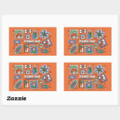 Scooby-Doo Muur van Halloween Lijstframes Rechthoekige Sticker (Vel)