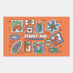 Scooby-Doo Muur van Halloween Lijstframes Rechthoekige Sticker
