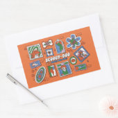 Scooby-Doo Muur van Halloween Lijstframes Rechthoekige Sticker (Envelop)
